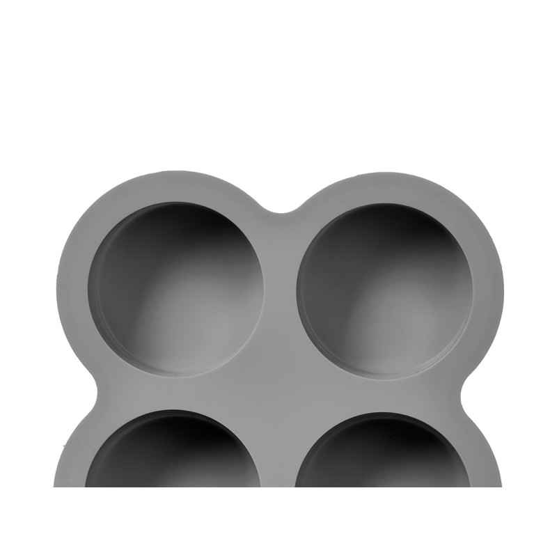 MOLDE FRITADEIRA AR SILICONE 4 COMPARTIMENTOS CINZ