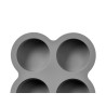 AIR FRYER SILICONE MOLD 4 COMPARTMENTS GRAY