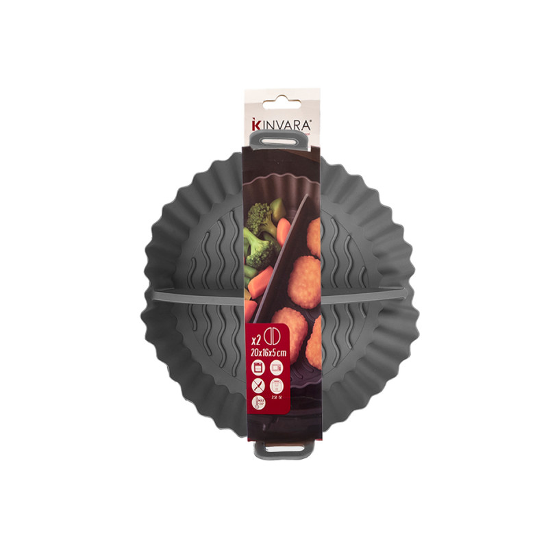 AIR FRYER MOLD AIR FRYER DOUBLE COMPARTMENT GRAY