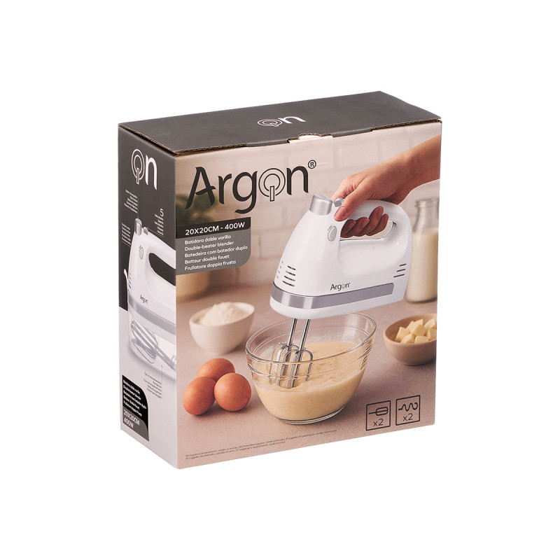 BATIDORA DOBLE VARILLA 400W BLANCO