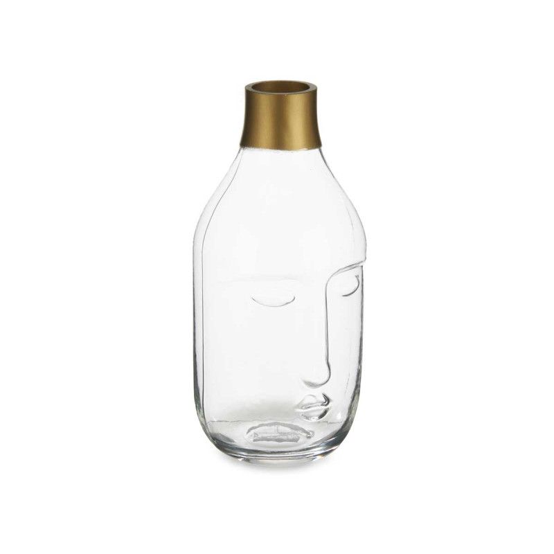CRYSTAL VASE FACE TRANSPARENT