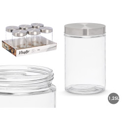 POT EN VERRE COUVERCLE EN ACIER 1,25L