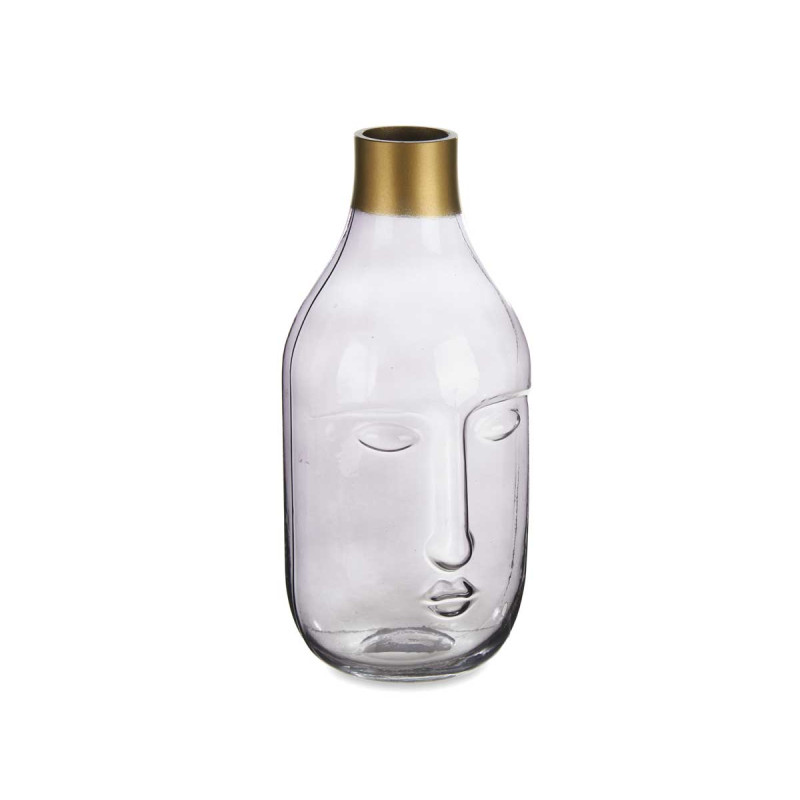 CRYSTAL VASE FACE ANTHRACITE