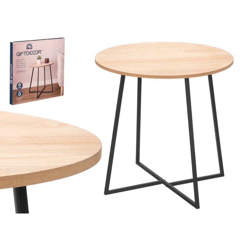 SIDE TABLE 40CM BLACK LEGS