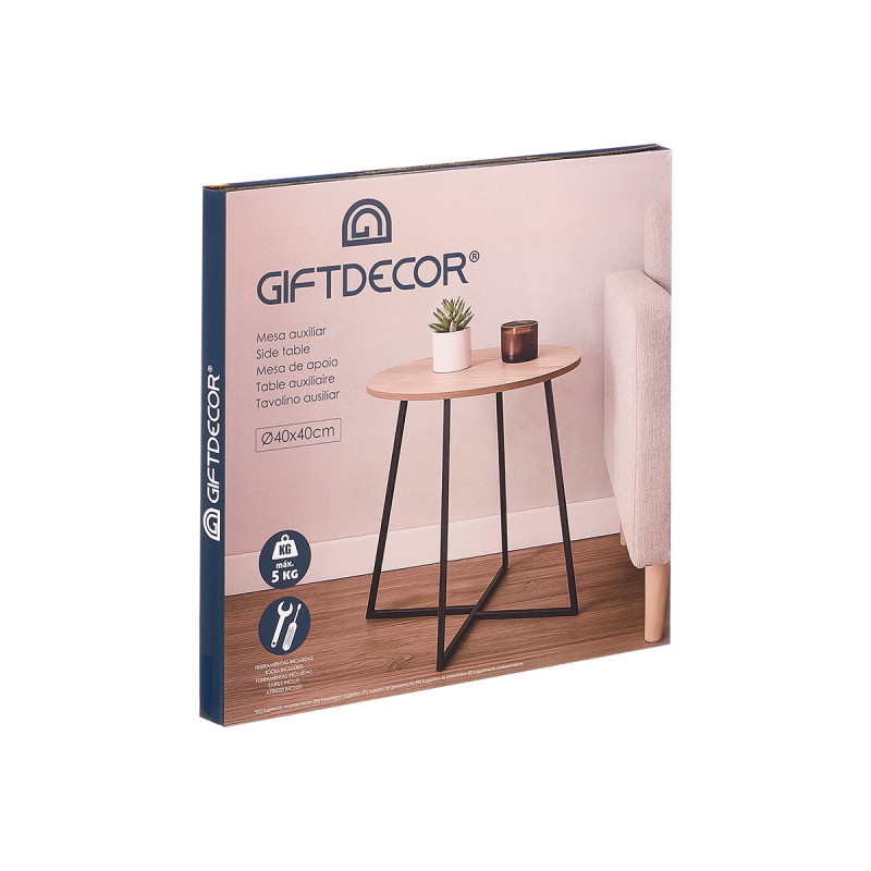 SIDE TABLE 40CM BLACK LEGS