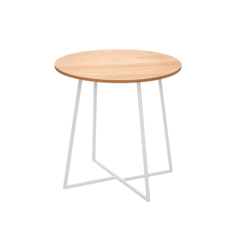 SIDE TABLE 40CM WHITE LEGS