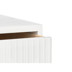 1-DRAWER WHITE SIDE TABLE