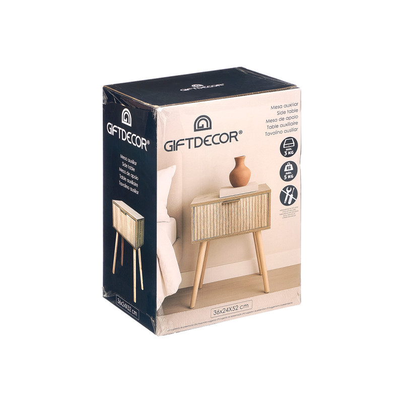 MESITA AUXILIAR 1 CAJON NATURAL