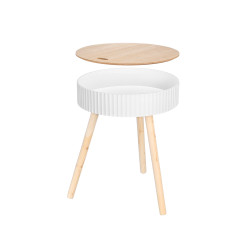 MESA DE APOIO DE 38 CM COM ONDAS BRANCAS