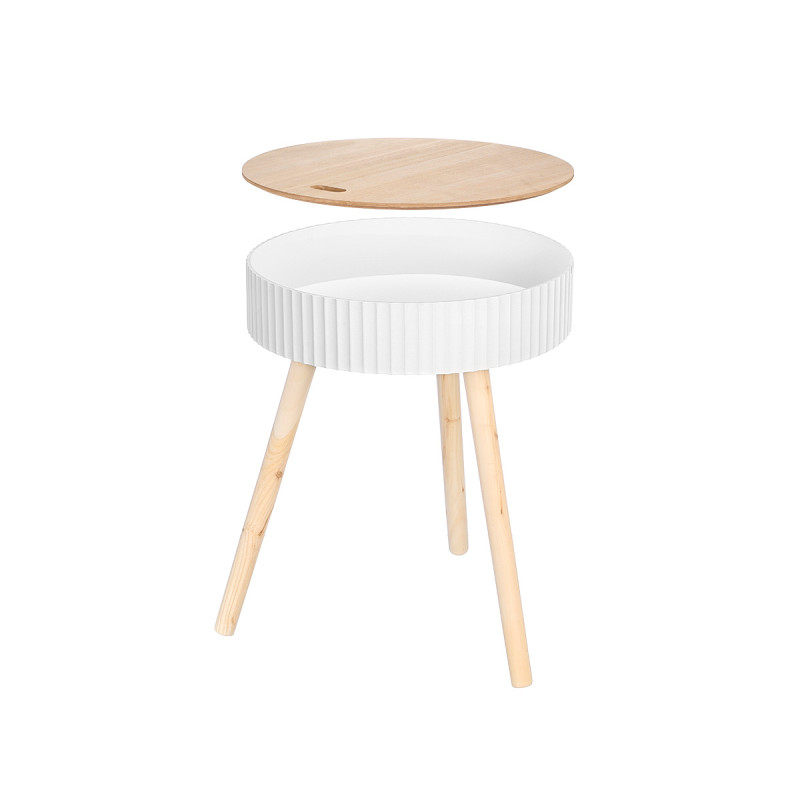 38CM WHITE WAVES SIDE TABLE