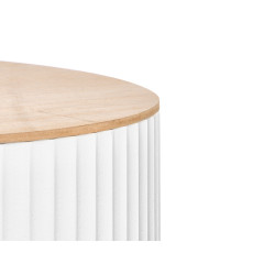 TABLE D'APPOINT 38CM À VAGUES BLANCHES
