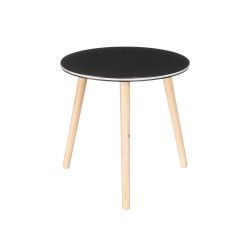 MESA AUXILIAR 40CM LED NEGRA