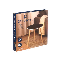 TABLE D'APPOINT NOIRE 40CM