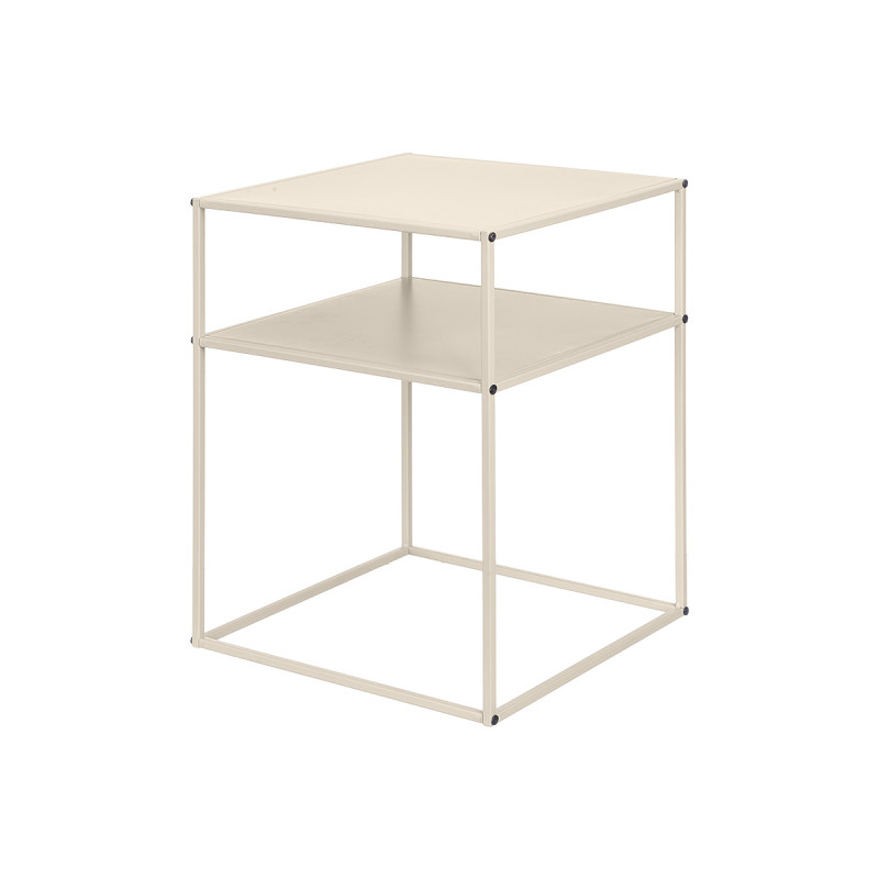 MESA AUXILIAR 2 PRATELEIRAS BEGE