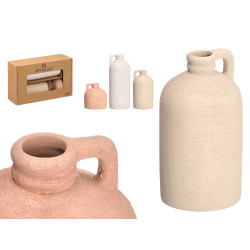 ENSEMBLE 3 VASES TERRA AMPHORE ASSORTIS 3 COULEURS