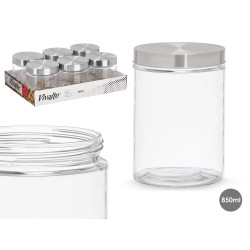 POT EN VERRE COUVERCLE EN ACIER 850ML
