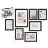 SET 7 CADRE PHOTO MURAL AVEC PASSE-PARTOUT NOIR