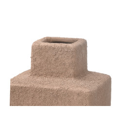 ENSEMBLE 3 VASES TERRE CARRÃ‰S ASSORTIS 3 COULEURS