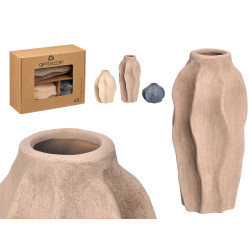 CONJUNTO 3 VASOS TERRA WAVES SORTS 3 COR