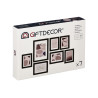 SET 7 CADRE PHOTO MURAL AVEC PASSE-PARTOUT NOIR