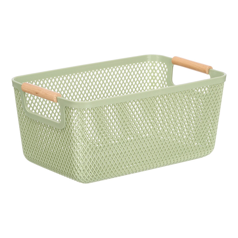 CESTO PLASTICO VERDE PEGA BAMBU 32X20,5CM