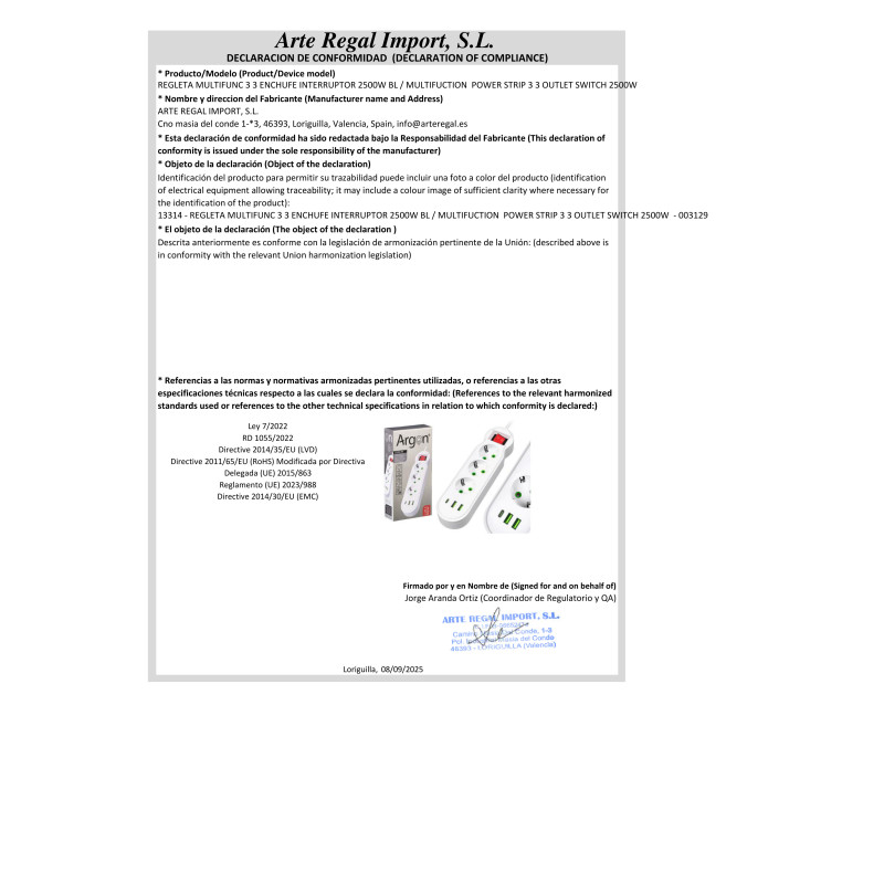 REGUA MULTIFUNCOES 3 TOMADAS INTERRUPTOR 2500W BR