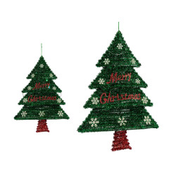 ALBERO DI NATALE DECORAZIONE PARETE CON LED VERDI