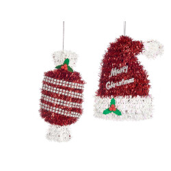 SET DECORAZIONI NATALIZIE ROSSO BIANC DECORAZION