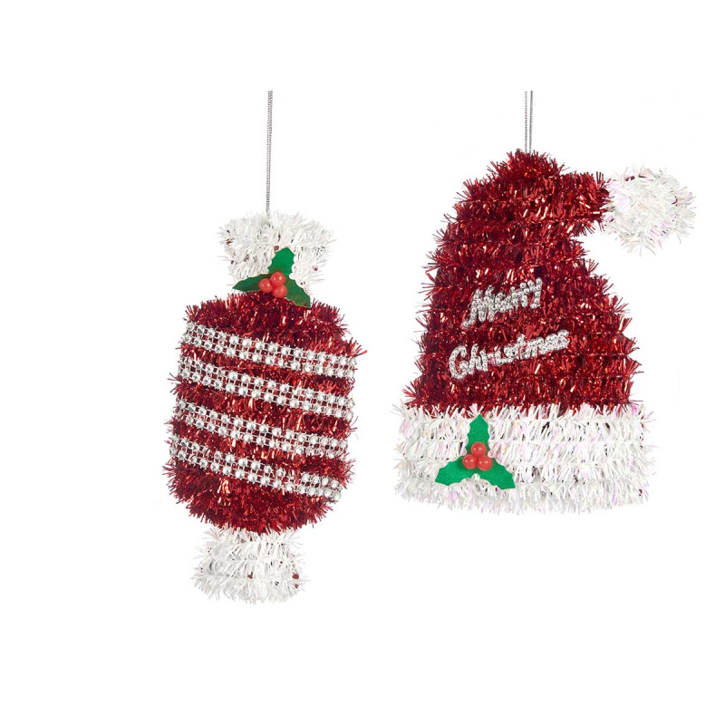 ADORNO NAVIDEÑO ESPUMILLON ROJO BLANCO SURT