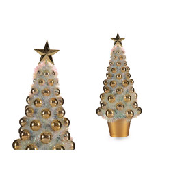PALLINE ALBERO DI NATALE CANGIANTE ORO MEDIO