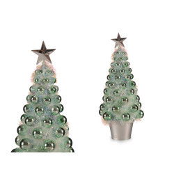 ÁRVORE NATAL IRIDESCENTE BOLAS MÉDIA MENTA 