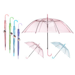 OMBRELLO PER BAMBINI TRASPARENTE ASSORTIMENTO 4