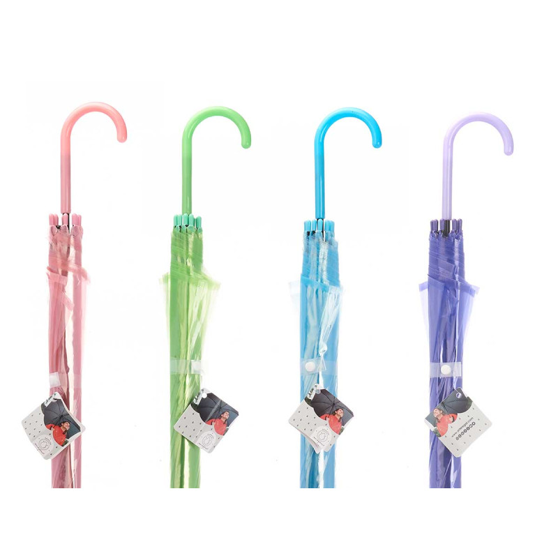 OMBRELLO PER BAMBINI TRASPARENTE ASSORTIMENTO 4