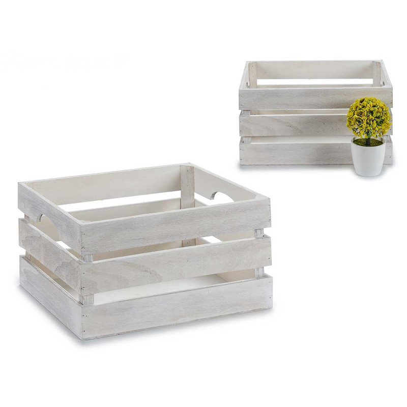 SCATOLA BIANCO INVECCHIATO 31X21X16 CM