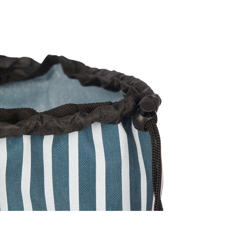 SHOPPING TROLLEY 2 WHEELS STRIPES BLUE 