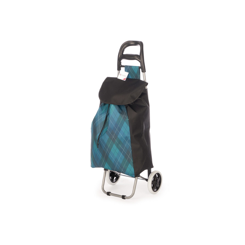 CARRELLO SPESA 2 RUOTE ROMBI VERDE