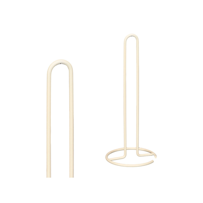 SUPORTE PARA ROLOS COZINHA EM AÇO BRANCO CREME