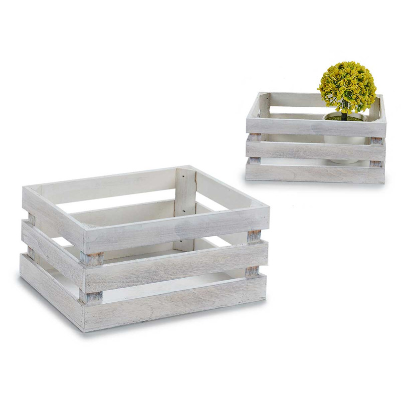 SCATOLA BIANCO INVECCHIATO 20X16X9 CM
