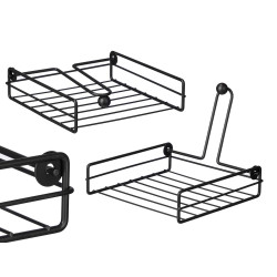 SUPORTE PARA GUARDANAPOS EM AÇO PRETO
