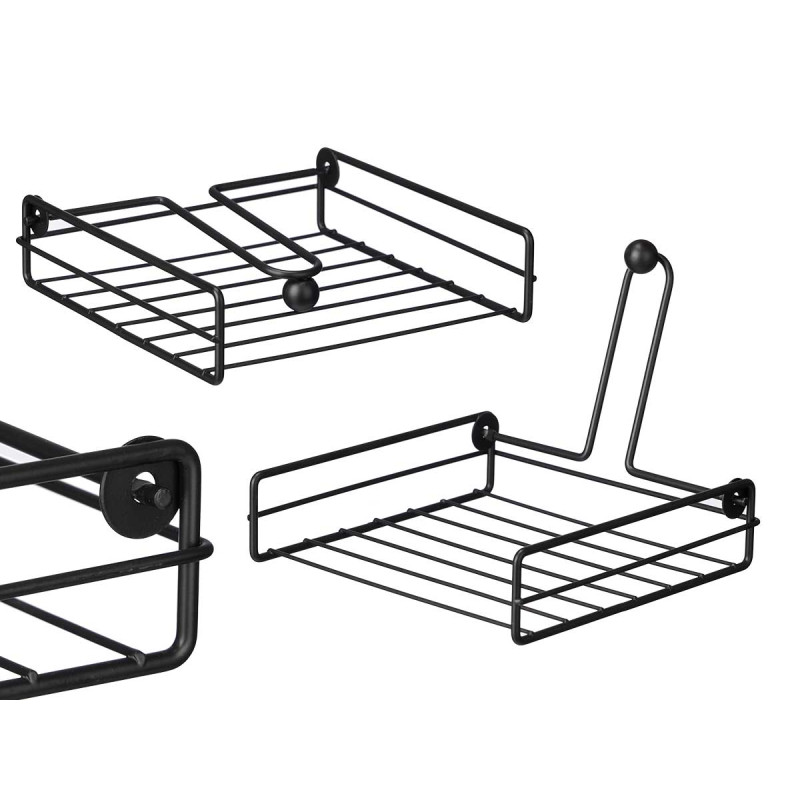 SUPORTE PARA GUARDANAPOS EM AÇO PRETO