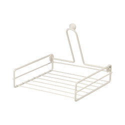 SUPORTE PARA GUARDANAPOS EM AÇO BRANCO CREME