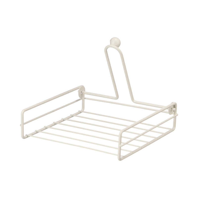 SUPORTE PARA GUARDANAPOS EM AÇO BRANCO CREME