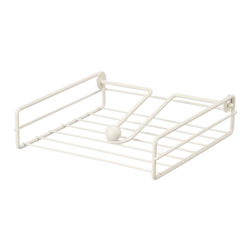 SUPORTE PARA GUARDANAPOS EM AÇO BRANCO CREME