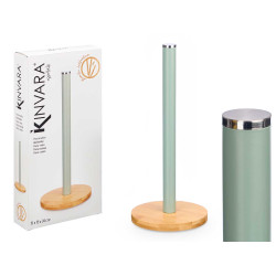 SUPORTE PARA ROLOS COZINHA EM BAMBU VERDE MENTA