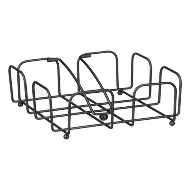 SUPORTE PARA GUARDANAPOS PRETO EM AÇO