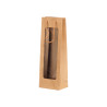 WINE BAG KRAFT SQUARED WITH HANDLE 