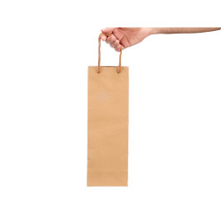 BOLSA VINO KRAFT CUADRADA LISA