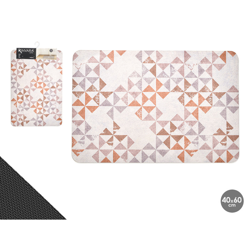 TAPIS DE CUISINE TRICOLORE HÉLICE 40X60CM