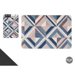 TAPPETO CUCINA TRIANGOLI BLU 40X60CM