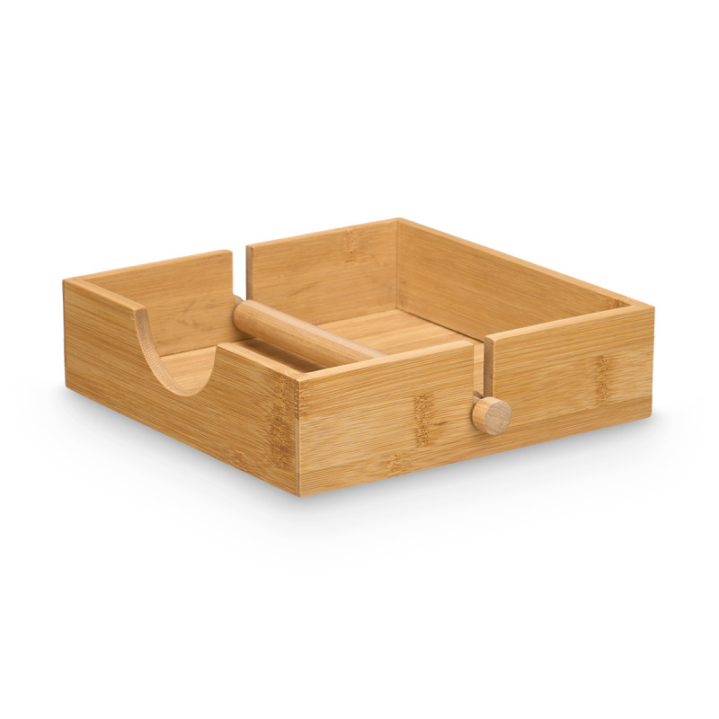 SQUARE BAMBOO TISSUE HOLDER 18,5X18,5CM